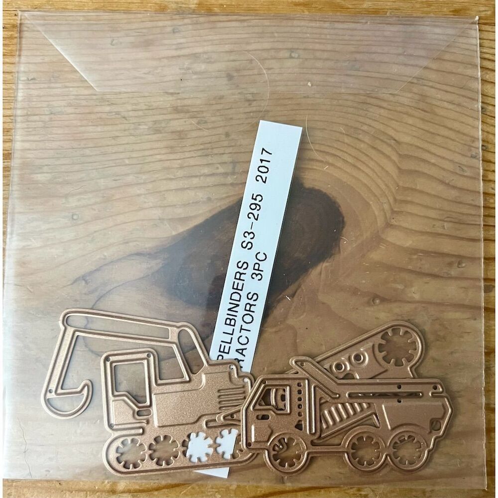 Spellbinders Tractors Metal Cutting Dies 3PC Scrapbooking Stencil Set S3-295